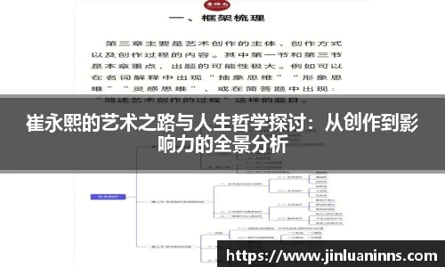 崔永熙的艺术之路与人生哲学探讨：从创作到影响力的全景分析